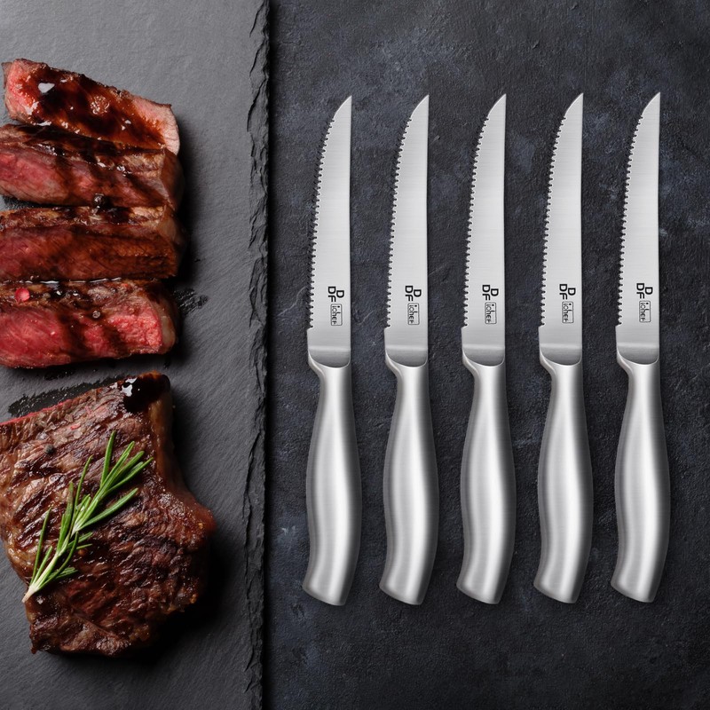 DDF iohEF Steak Knife Set, 8 Piece Steak Knife, High