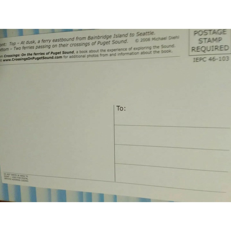 PACIFIC NORTHWEST BEAUTIFUL PHOTO POST CARD AERIAL VIEW WASHINGTON STATE