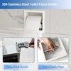 Neodrain Recessed Toilet Paper Holder, White Stainless Steel Built-in Tissue