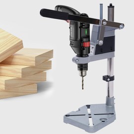 DDBESSIC Dual Hole Adjustable Drill Press Stand for Drill Workbench Repair Tool, Universal Benchtop Portable Press Hand Workstation Repair Tool with Aluminum Base