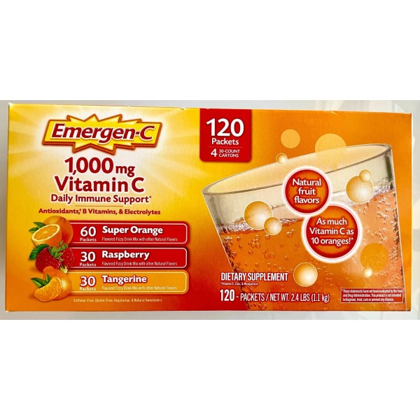 Emergen-C 1,000mg Vitamin C Dietary Supplement for Immune Support (120