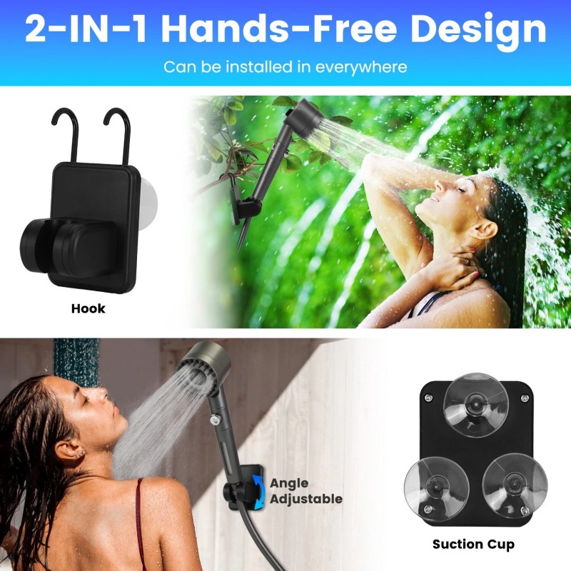 LakeForest 6000mAh Electric Shower Pump Shower Pump Rechargeable Shower Head