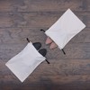 ZENPAC Travel Shoe Bag, Beige Duster Flannel Pouch Drawstring Closure,
