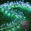 Minetom 240 Led White Solar String Lights 19.6 Feet Waterproof