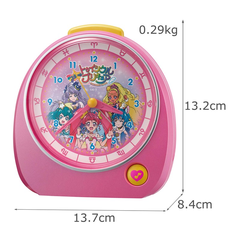 Rhythm 4ZM606AY13 Table Clock, Pink, 5.2 x 5.4 x 3.3