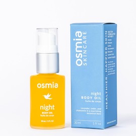 Osmia Cuidado De La Piel - Aceite Corporal Natural De Noche | Aceites De Semilla De Borraja, Kukui Y Lavanda | Nutre, Calma Y Fortalece | Belleza Limpia Para Una Piel Sana (30 Ml)