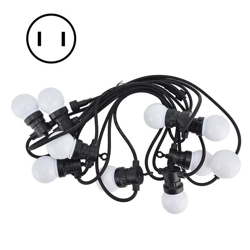 G50 Bulb String Light 5M 10LED White Globe Bulb Decorative