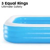 H2OGO Piscina familiar rectangular azul de lujo inflable