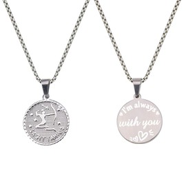 Bachelorette Party Accessories for Women Men Friends Sagittarius Constellation Coin Necklace Sympathy Gifts for Loss of Loved One Father Mom Son Birthday Christmas Gifts Necklace Double Sided