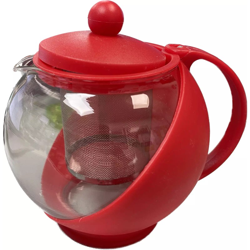 Live Well LW Half Moon Glass Teapot With Removable Infuser,