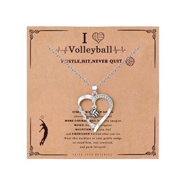 Maverileisure Volleyball Necklace for Teen Accessories Jewelry Gifts for Mom Silver Volleyball Charms Necklace Set for Women Jewelry Gift
