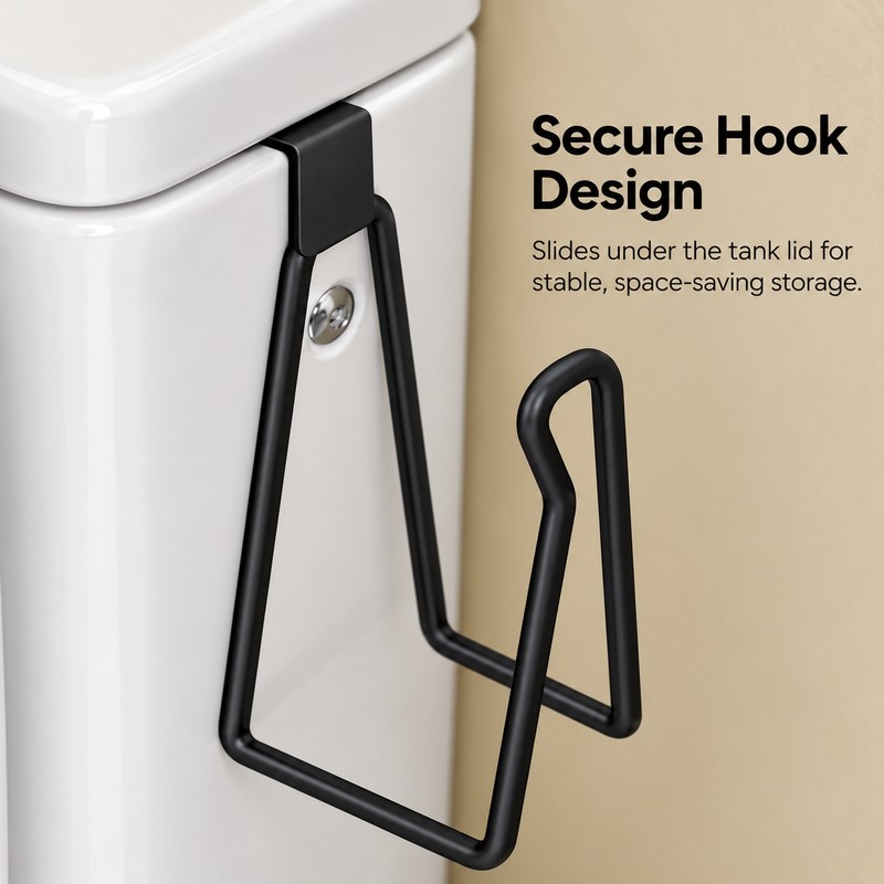 Metal Toilet Paper Holder for Bathroom – No-Drill Wall Mount