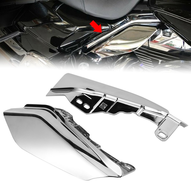 2Pcs Air Deflector Trim Heat Shield Motorcycle MidFrame Trim Fit