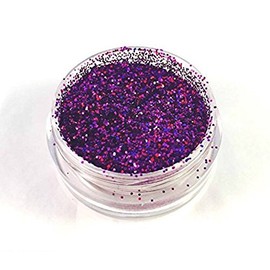 Glitter Lips Ultra Fine Dust Powder Sexy Shades Iridescent Holographic Metallic Fashion Lips 1x 5ml Pot (Holographic Purple)