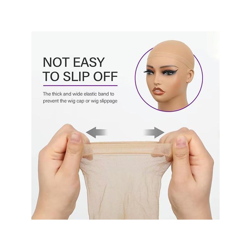 Invisible HD Human Hair Wig cap 12 Pieces/pack Stretch Elastic