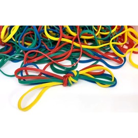 Rubber Bands, Size 117(7" x 1/8''), Colorful Non Latex Rubber Band Bulk, Stretchable Rubber Bands Office Supplies, Durable Elastic Bands for Files Folders Bank Paper Bills Money Mail, 50g Bag