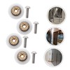 Mipcase 4pcs Glass Shower Door Rollers with Round Groove Nylon