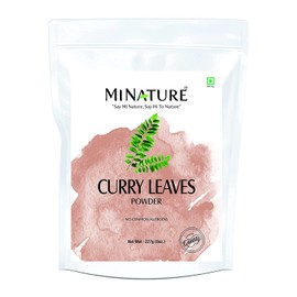 Curry Leaves Powder by mi nature | Murraya koenigii | Sweet Neem | 227g (8 oz.) (0.5 lb) | Curry leaves powder for Hair growth | Antioxidant | 100% Natural powder| From India.