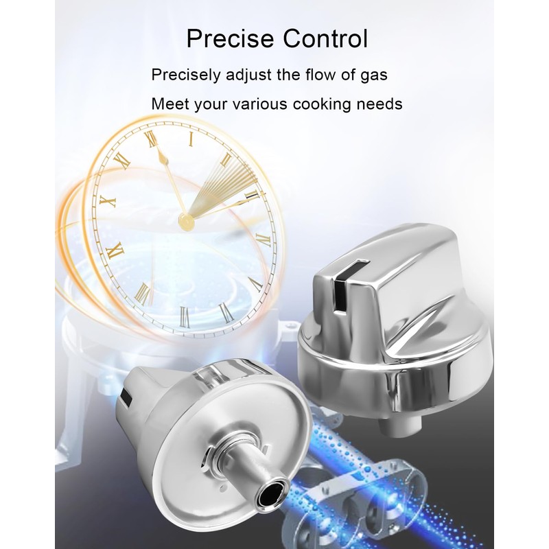 QAGGUM Gas Stove Knobs Compatible with GE PGP9030SL1SS PGP7036DL1BB PGP9036SL2SS