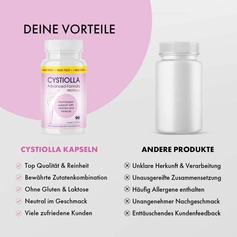 Cystiolla Capsules - Natural Plant Power - with Plant Extracts,