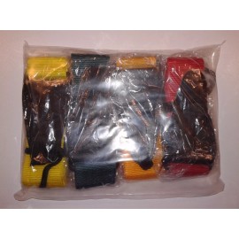 OnStage 4 Pack - On Stage - Guitar Strap (1 each of = Yellow, Green, Orange and Red)