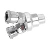 2 Way Connector G1/2 Thread Quick Coupler Carbon Steel Chrome