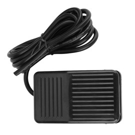 TFS-01 Foot Switch, 250V AC, 10A, Non-Slip, IP67, Waterproof, Pedal On/Off, Momentary Switch, Foot Pedal Switch, Black (Line Length 2 Metres)