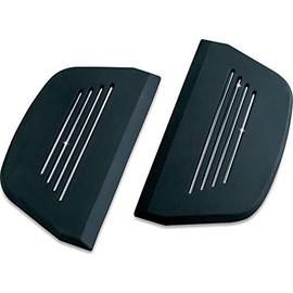 Kuryakyn 7554 Motorcycle Foot Control Component: Premium Floorboard Inserts for 1986-2019 Harley-Davidson Motorcycles, D-Shaped Passenger Boards, Black