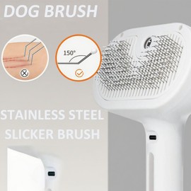 ReNu Dog Brush ReNu Dog Brush, Fresh Fur Shower Brush, 3-in-1 Self-Cleaning Steamy Pet Brush for Dogs & Cats C Grooming Tool for Long & Short Hair, Removes Loose Hair and Reduces Shedding (Green)