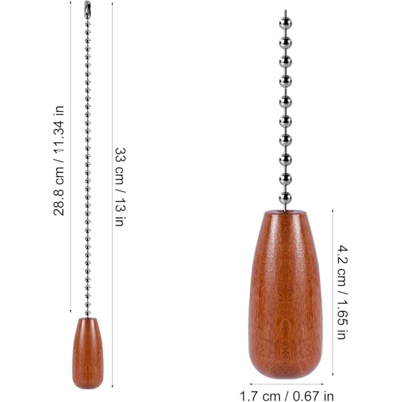 2PCS Ceiling Fan Pull Chain, 13 Inch Pull Chain Light