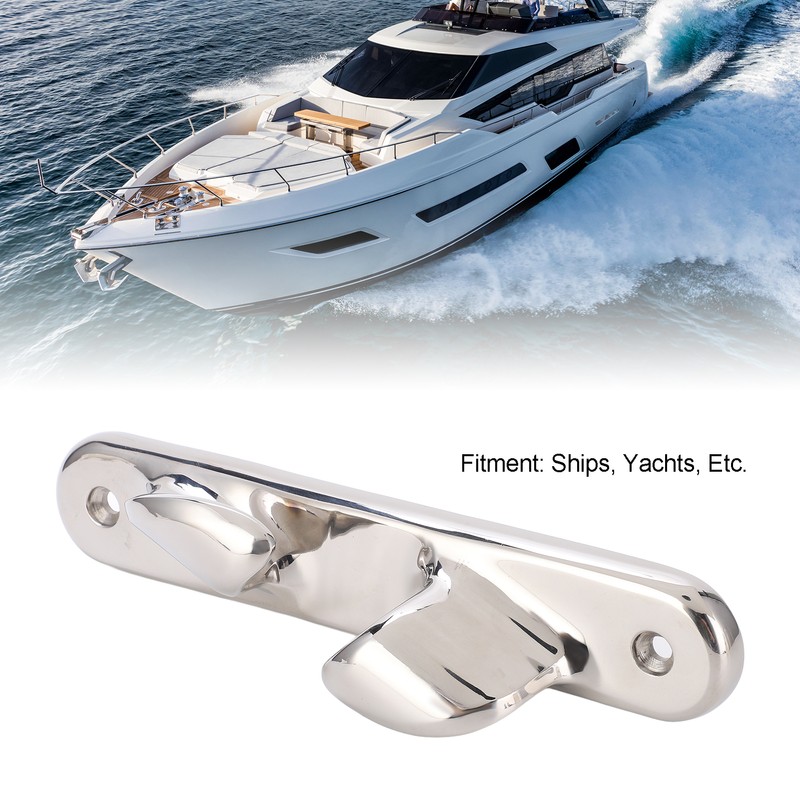 10in Bow Cleat 316 Stainless Steel Polished Mirror Finish Anchoring