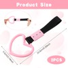 YUXIANLB 2PCS Rings Heart Shaped Car Handle Straps, Car Heart