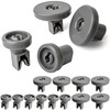 Basket Wheels Set for Dishwasher, 16 Pieces, Grey, Diameter 40