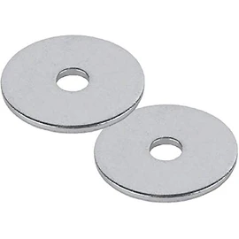TERFÂ® 100 Pcs Zinc Plated Steel M3 / 3mm X 12mm Flat Repairs Penny Washers Mudguard Fender Washer 3mm Hole and 12mm Out Side Large Diameter