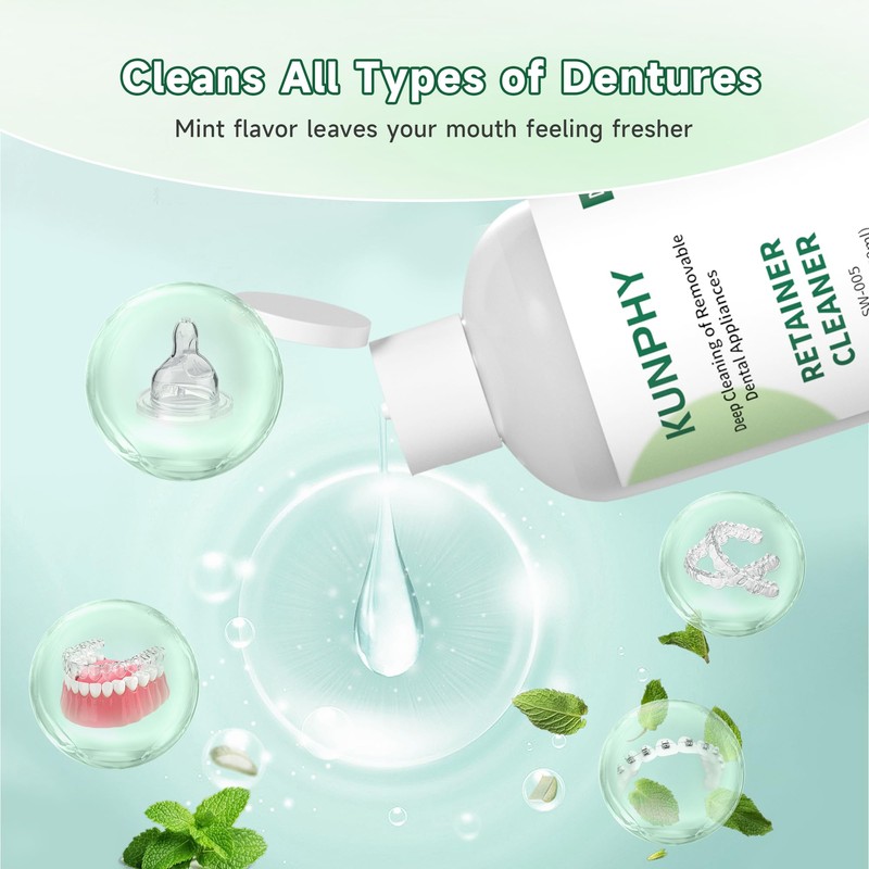 Ultrasonic Retainer Cleaner Solution Concentrate-Professional Cleaning of Retainers, Denture, Invisible
