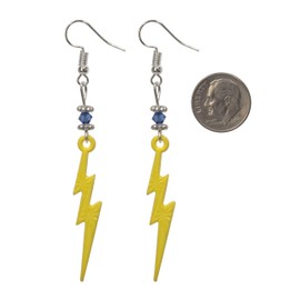 Earrings,BIG and BOLD Genuine Austrian Crystal Acrylic Lightning Bolt Dangle Earrings+ GIFT BAG