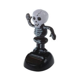 Solar Power Dancing Figure Gruesome Skeleton,Novelty Desk Car Toy Ornament