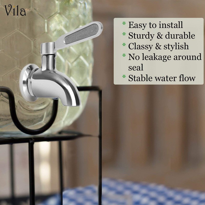 Vila Replacement Spigot for Beverage & Water Dispenser, Stainless Steel
