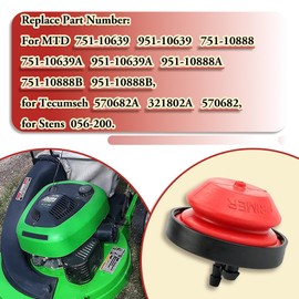 570682A Primer Bulb Fuel Line Kit 570682 321802A 751-10639 951-10639A 951-10888A 751-10888 056-200 Replacement for Tecumseh MTD Sear Craftsman Troybilt Yard-Machines Snow Blower Thrower Parts