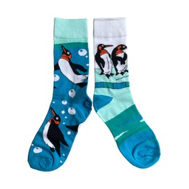 Mens Swimming Diving Emperor Penguins Multicolour Socks One Pair 6-10 UK / 39-44 Eur / 7-11 US