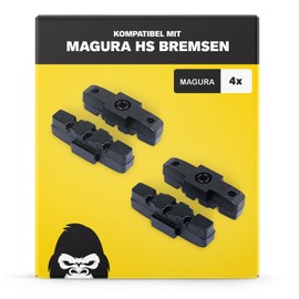 Brake Pads for Magura HS I 2 Pairs I Gorilla Bikes I For Magura HS Brakes HS11 HS22 HS24 HS33 HS 33 RE HS 33 R Urban HS 33 R Trial HS 33 R Firmtech HS 33 R HSI I High Braking Performance