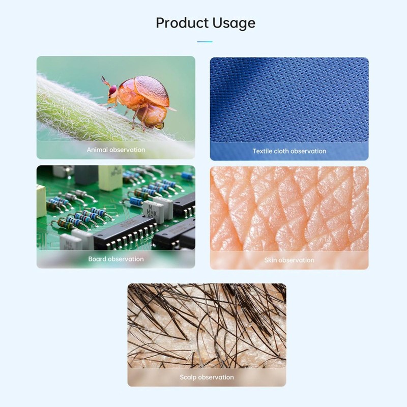WiFi Portable Handheld Microscopes, 1080P 2MP Wireless Digital Microscope with