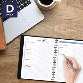 2022 Daily Appointment Book & Planner by AT-A-GLANCE, 6-1/2" x 8-3/4", Medium, The Action Planner, Black (70EP0305)
