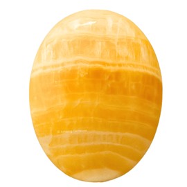 Yellow Calcite Crystals and Healing Stones - Large Palm Stone Crystals Piedra - Crystal for Good Luck, Positive Energy, Meditation - Unique Stocking Stuffers and Birthday Gifts for Women, Men