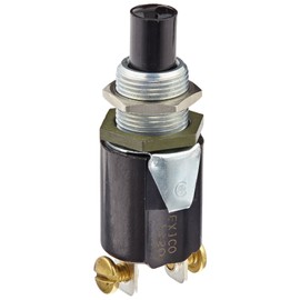 NSI 76030PS Push Button Switch, On Off Circuit Function, SPST N.C, Nylon Actuator, 0.75/0.25 amps at 125/250 VAC