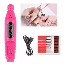 10 MIÑUTOS.LLEGAR Máquina Pulidora Uña Esmeril Profesional Portátil 6 Taladros