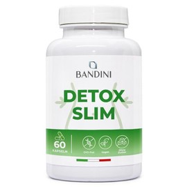 Bandini Detox Slim 60 Vegan Capsules, Antioxidant, Natural Intestinal Cleansing, Bioavailable and High Dose Plant Extract Complex with Bromelain, Dandelion, Pilosella, Birch