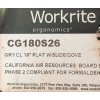 Workrite Ergonomics CG180S26 Straightaway Keyboard Tray w/ 17" Pinnacle Track