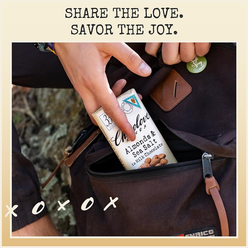 Chocolove Almond & Sea Salt Milk Chocolate Bars | 33%