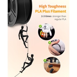 TECBEARS PLA Plus Filament 1.75mm Bundle, PLA+ 3D Printer Filament 4kg, Dimensional Accuracy +/- 0.02 mm, 4 Pack 1kg Spool(Mint Green, Sky Blue, Chocolate, Sakura Pink)